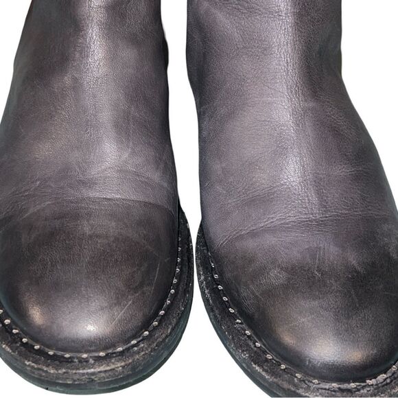 Ernesto Dolani Soft Gray Leather Back Zip Italian Designer Booties Women 39.5 - Picture 6 of 9